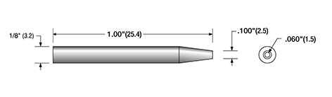 Desoldering Tip, 25.4mm L