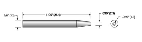 Desoldering Tip, 25.4mm L